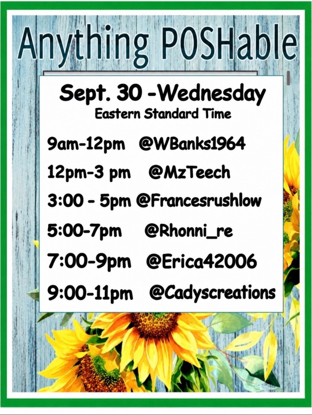 5PM-7PM EST Anything Poshable Train